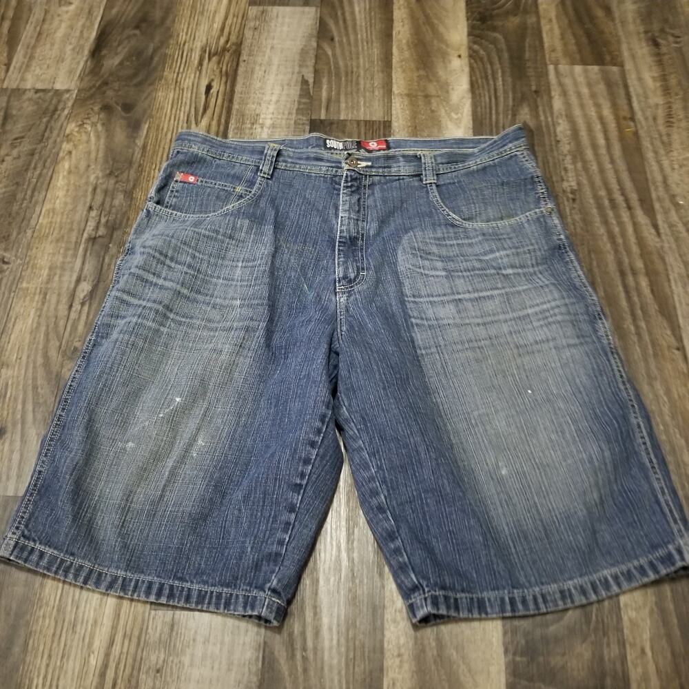VTG Southpole Shorts Men's Size 40 Red Tab Baggy Y2K Denim Jean Shorts Jorts